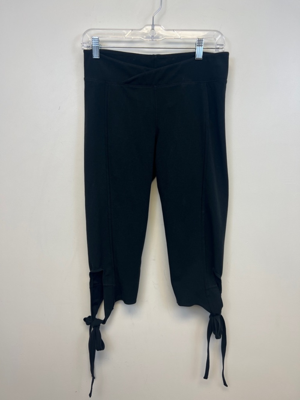 Free People Movement Women's Black Athletic Running Pants Turn Up Tie Size XS